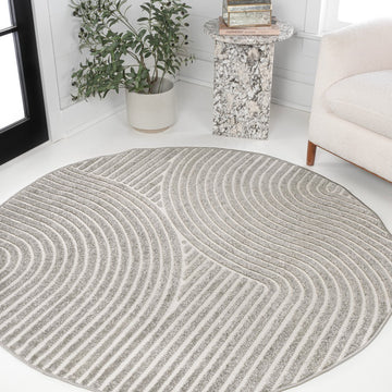Skagen Minimalist Curve Geometric Area Rug